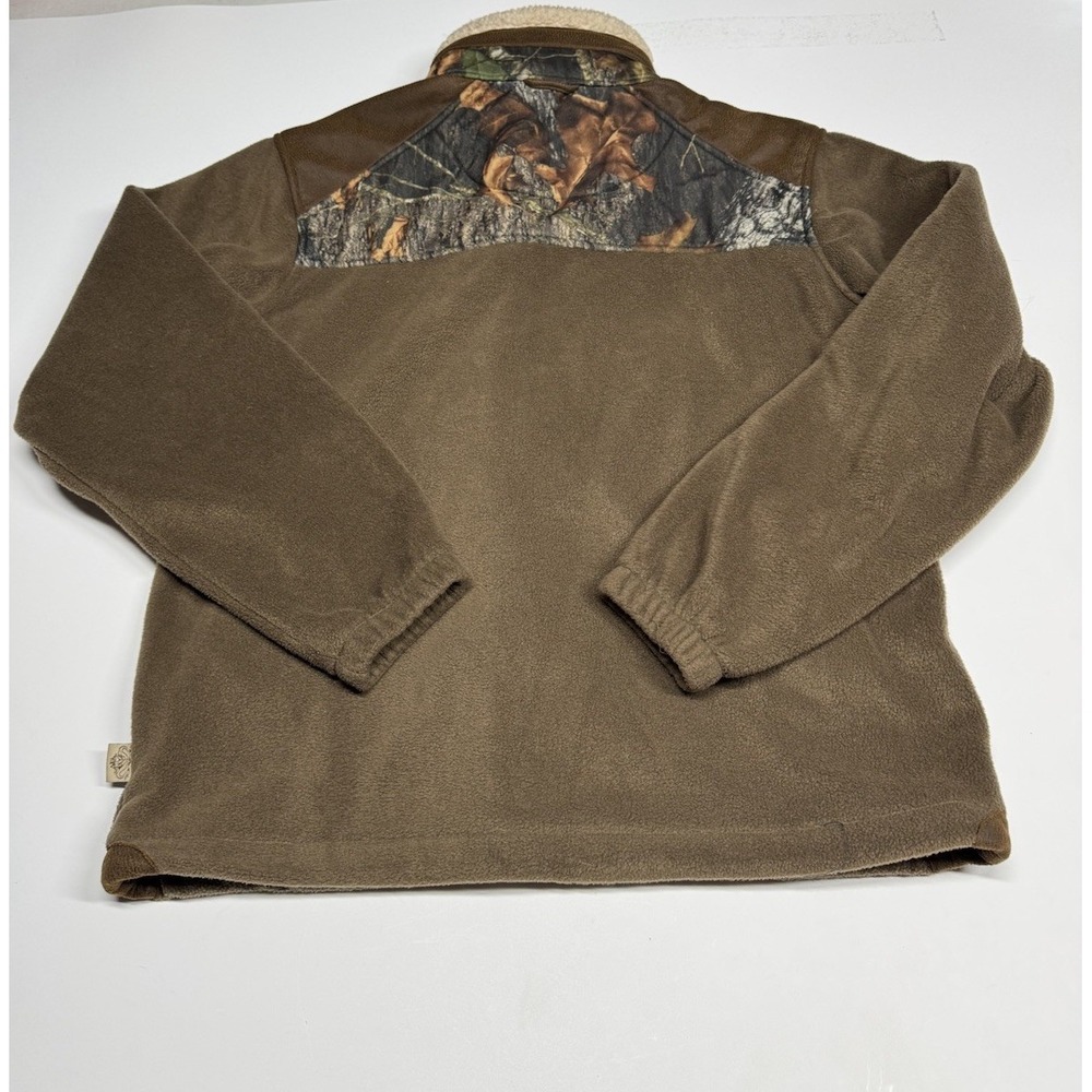 Vintage Tag Safari Outdoor x Mossy Oak Camo Fleece Full Zip Jacket M Hunting - Picture 8 of 8